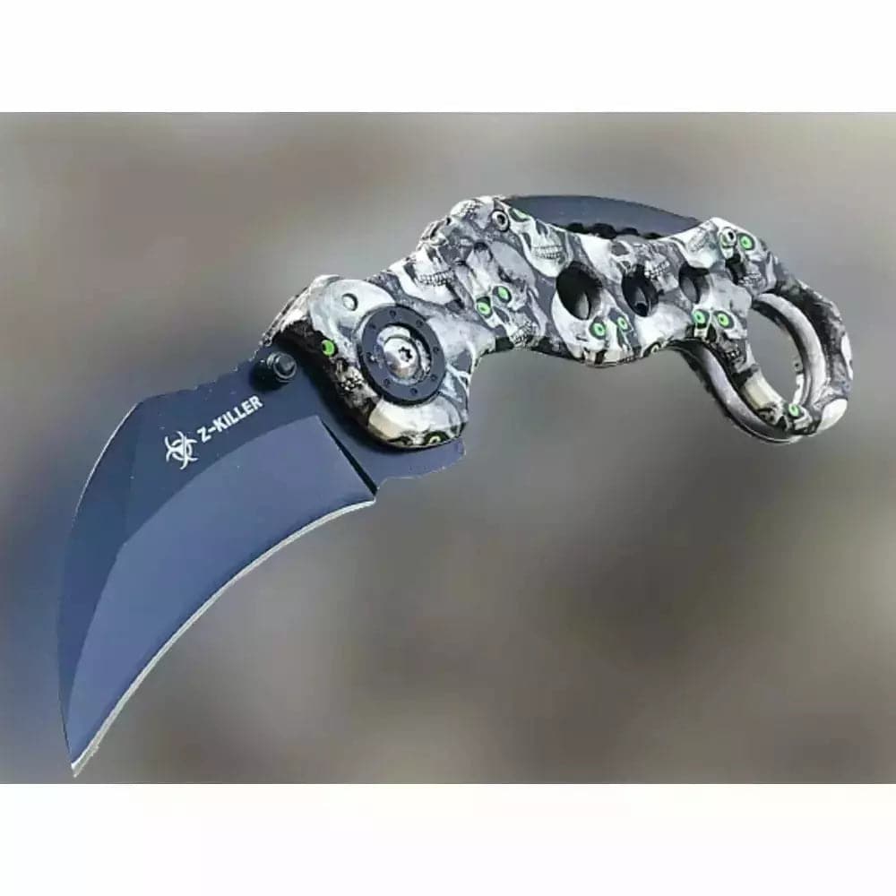 7.75" Z-Killer Zombie Skulls Fantasy Pocket Knife