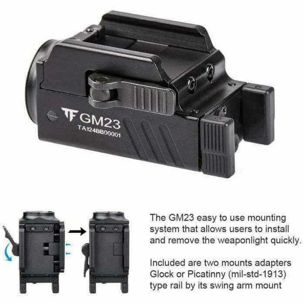 TrustFire GM23 Pistol Light - 800lm, 90m Throw Rechargeable - Image 6