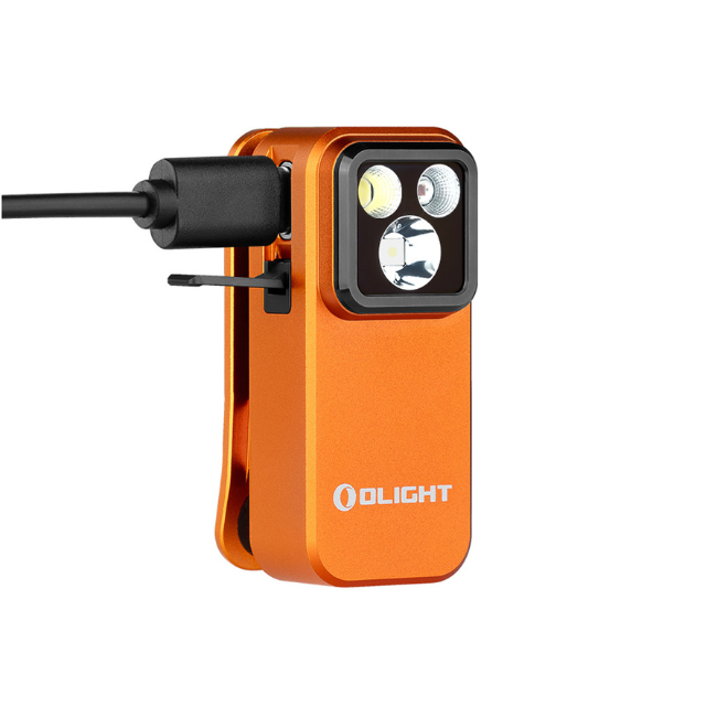 Olight Oclip Pro , 500 Lumen rechargeable flashlight - Orange - Image 2