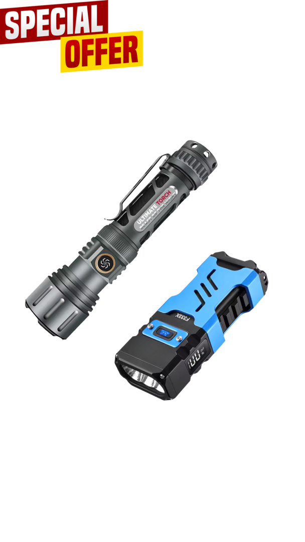 Ultimate Torch Birthday Combo – 5000lm Laser LED Tactical + 5000lm EDC