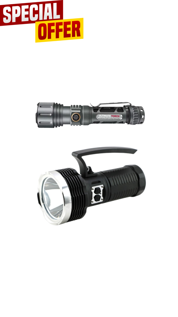 Ultimate Torch Birthday Combo – 7000lm Laser LED + 5000lm Tactical Zoom