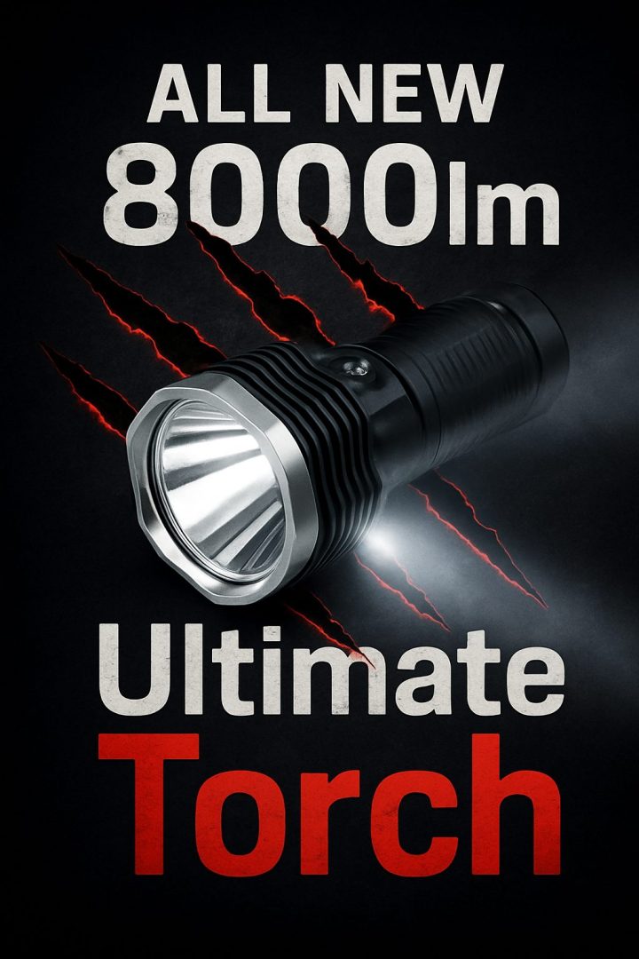 8000 lm Ultimate Torch 50W – Ultra Bright Rechargeable LED Flashlight - Image 2